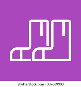 Boots, rubber, gardening icon vector image.Can also be used for gardening. Suitable for mobile apps, web apps and print media.
