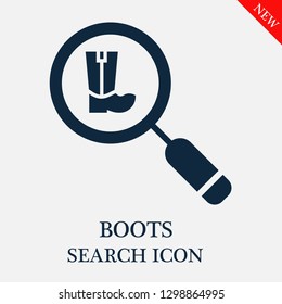 Boots search icon. Editable Boots search icon for web or mobile.