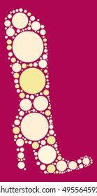 boots shape vector design by color point
