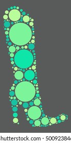 boots shape vector design by color point
