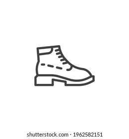 Boots shoe line icon. linear style sign for mobile concept and web design. Trendy boots outline vector icon. Symbol, logo illustration. Vector graphics