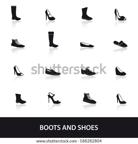 boots and shoes eps10