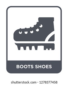 boots shoes icon vector on white background, boots shoes trendy filled icons from Camping collection, boots shoes vector illustration