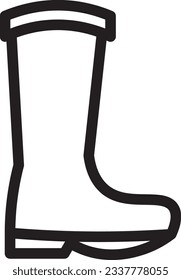 Boots Shoes Rubber Outline Icon
