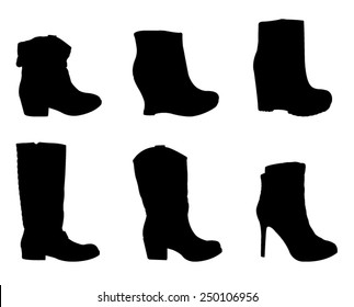 boots silhouette vector file