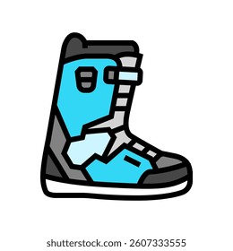 boots snowboard color icon vector. boots snowboard sign. isolated symbol illustration