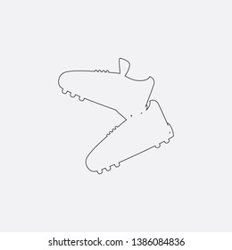 boots sport icon sign signifier vector