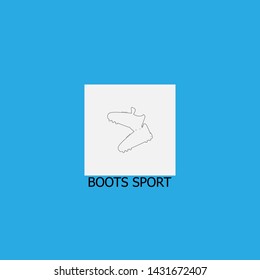 boots sport icon sign signifier vector