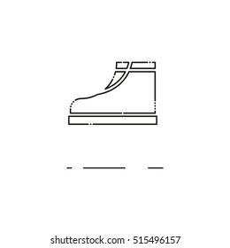 Boots thin line icon. Mbe minimalism style