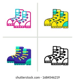 Boots tool icon. Graphic element illustration on white background.