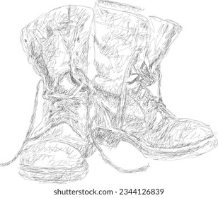 boots in vector art style