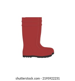 Boots vector flat design editable. Shoes vector. Safety boot vector.