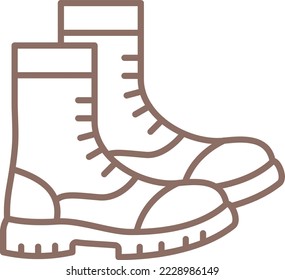 Boots vector icon. Can be used for printing, mobile and web applications.