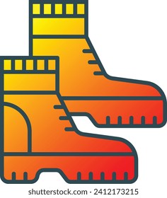 Boots vector icon. Can be used for printing, mobile and web applications.