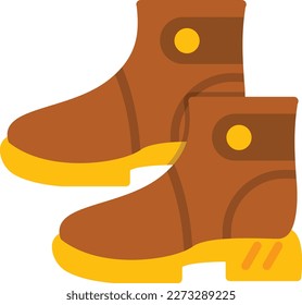 Boots Vector Icon Flat Style