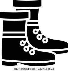 Boots Vector Icon Glyph Style