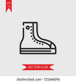 Boots vector icon, illustration symbol