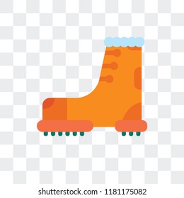 Boots vector icon isolated on transparent background, Boots logo concept