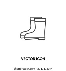 Boots vector icon. Modern, simple flat vector illustration for website or mobile app.Rubber boot or shoes symbol, logo illustration. Pixel perfect vector graphics	