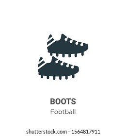 Boots vector icon on white background. Flat vector boots icon symbol sign from modern football collection for mobile concept and web apps design.