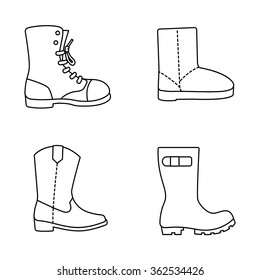 Boots vector icons