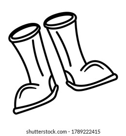 boots vector illustration not colored