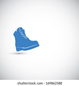 Boots  vector illustration on the grey background