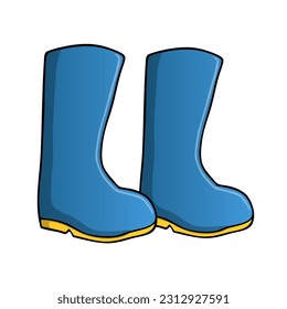 boots vector illustration,isolated on white background,top view