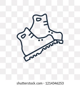 Boots vector outline icon isolated on transparent background, high quality linear Boots transparency concept can be used web and mobile