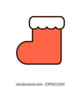 Boots. Winter. Christmas. Simple vector icon.