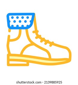 Boots Winter Footwear Color Icon Vector. Boots Winter Footwear Sign. Isolated Symbol Illustration