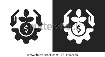 Bootstrapping Icon In Black And White Glyph Style