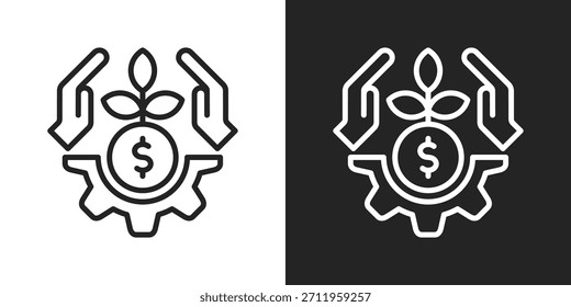 Bootstrapping-Symbol in schwarz-weißem Linienstil