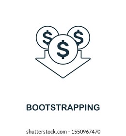 Bootstrapping icon outline style. Thin line creative Bootstrapping icon for logo, graphic design and more.