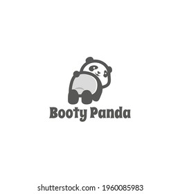 Booty panda logo vector design for baby shop, baby wear, toy shop or childcare logo