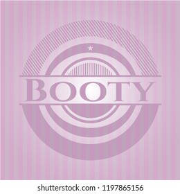 Booty pink emblem. Retro