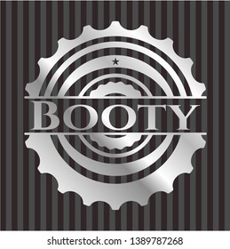 Booty silvery emblem. Vector Illustration. Mosaic.
