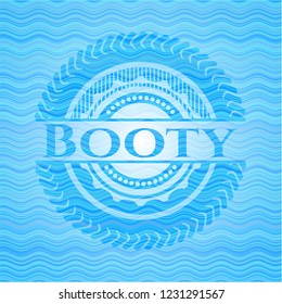 Booty water representation emblem.