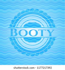 Booty water representation style emblem.