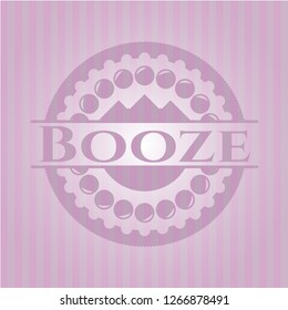 Booze realistic pink emblem