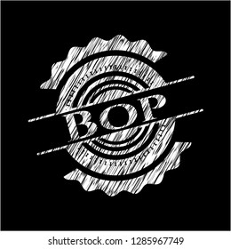Bop chalkboard emblem