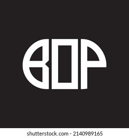 BOP letter logo design on black background. BOP 
creative initials letter logo concept. BOP letter design.