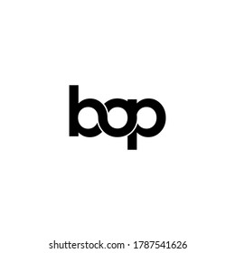 bop letter original monogram logo design