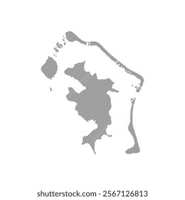 Bora Bora island map icon illustration design