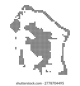 Bora bora island map symbol shape, travel web flat concept icon vector illustration .