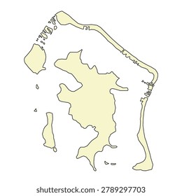 Bora bora island map symbol shape, travel web flat concept icon vector illustration .