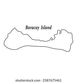 Boracay island philippines map vector illustration design