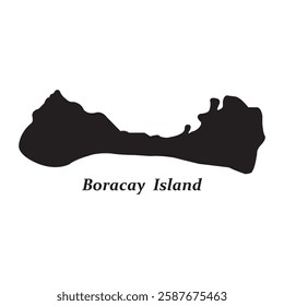 Boracay island philippines map vector illustration design