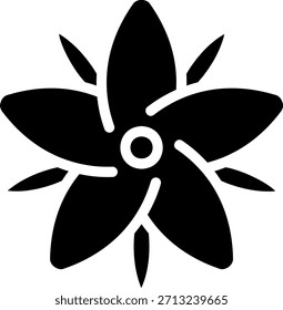 Vector de ilustración de icono de glifo de borraja