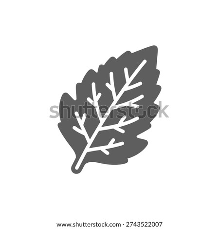 Borage Leaf Fossil with Gray Vein Impression Flat Icon